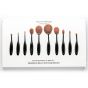 Ghalichi Glam 10 Piece Oval Makeup Brush Set - Black